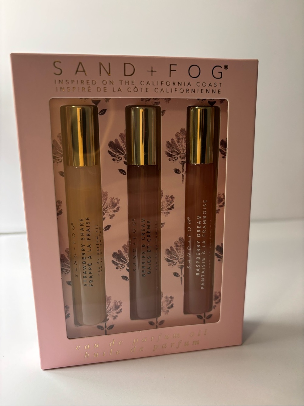 Sand + Fog 3 Eau De Parfume Oils Strawberry Shake Berries & Cream Rasberry Dream